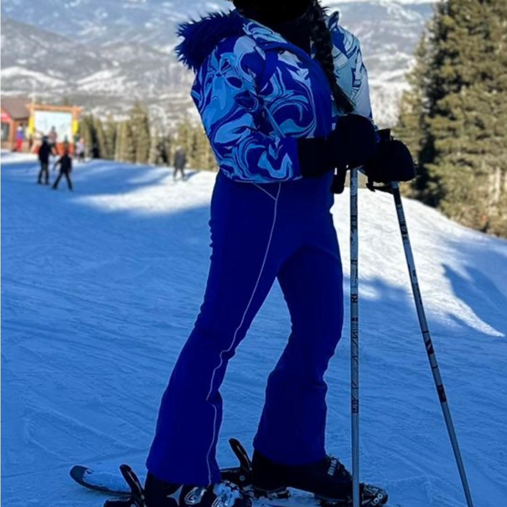 Asos Petite Vibrant Blue And White Snow Jacket